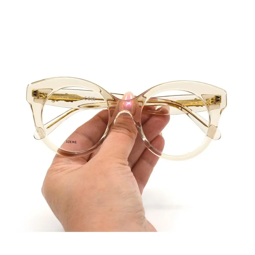 Brand New 100% Authentic LOEWE LW50074I 057 Transparent Light Brown Eyeglasses